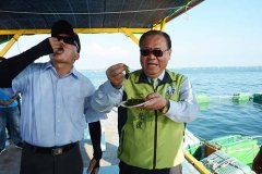 突破海葡萄海上养殖量产技术县长陈光复实地了解